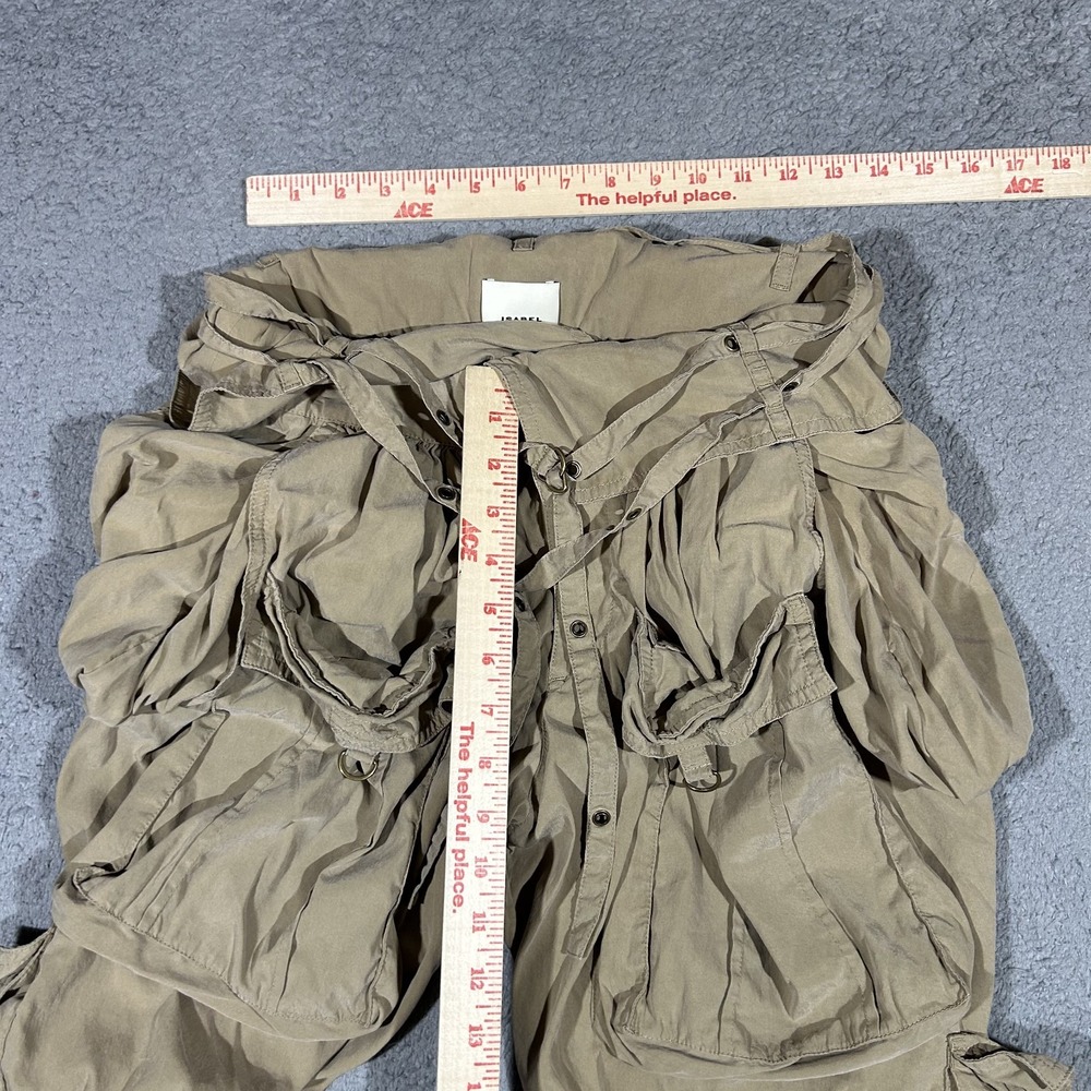 Isabel Marant Hadja Cargo Trousers Women's Medium 36 Beige #3723 - Picture 7 of 9